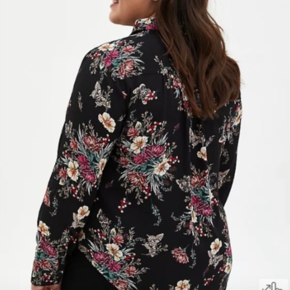 MADISON - BLACK FLORAL GEORGETTE BLOUSE size 3